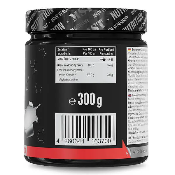 Моногідрат Creatine Monohydrate 300 грам MST Nutrition vit0005339 - фото 2