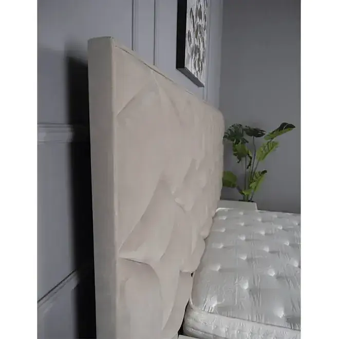 Кровать двуспальная Frisco Моника XL 160х200 см с подъемным механизмом бежевая - фото 4