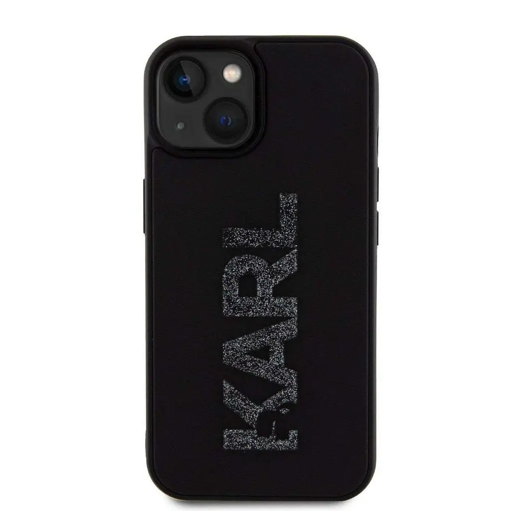 Чехол Karl Lagerfeld 3D Rubber Glitter Logo Karl для iPhOne 15 Black (57983116796) - фото 3