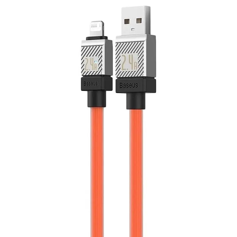 Кабель Baseus CoolPlay Series Fast Charging Cable USB to Lightning 2.4A 1m CAKW000407 Orange - фото 3
