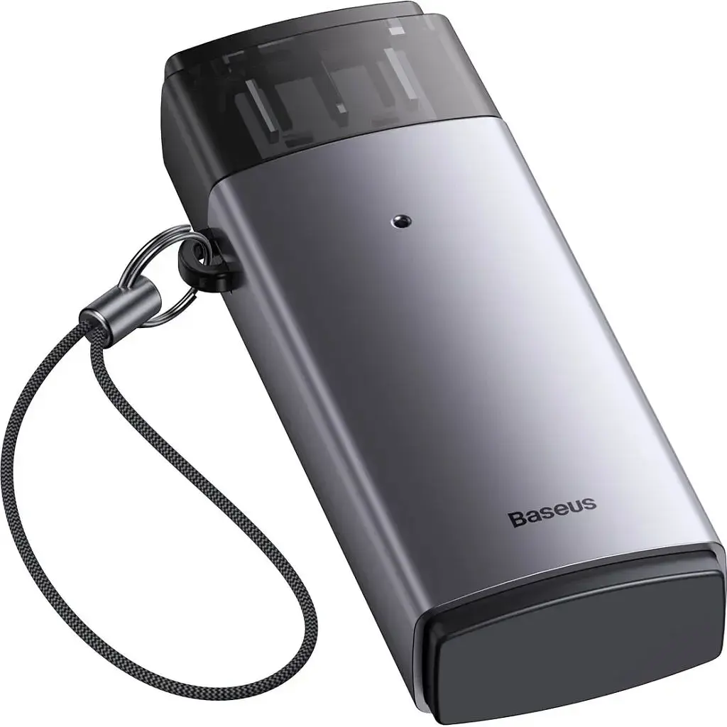 Зчитувач флеш-карт Baseus USB to SD/TF gray (WKQX060013) - фото 5