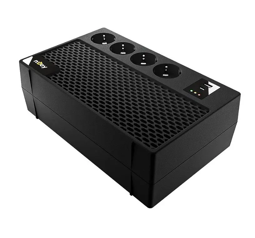 Джерело безперебійного живлення (ДБЖ) UPS nJoy Renton Plus зі стабілізатором AVR 600VA 360W Lin.int. 4xSchuko USB Type-A USB Type-C - фото 3