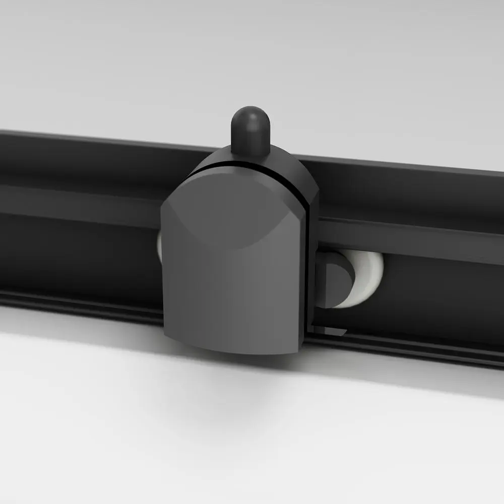 Душова кабіна Am.Pm Gem Square Slide 90x90 см без піддону black W90UG-403-090BT, Чорний, прозорий, чорний - фото 7