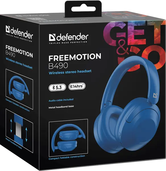 Гарнітура Defender FreeMotion B490 Bluetooth Blue (63490) - фото 10