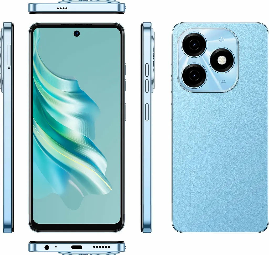 Смартфон Tecno Spark 20 (KJ5n) 8/128Gb Magic Skin Blue (4894947013546) (UA UCRF) - фото 2