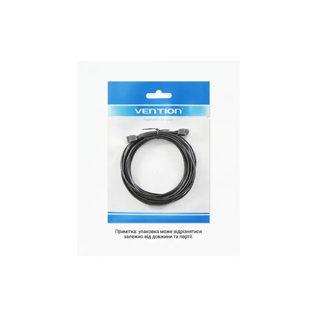 Патч-корд 0.5м, UTP cat 6A RJ-45 slim black Vention (IBIBD) - фото 12