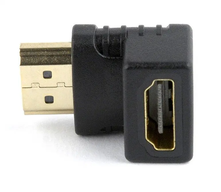 Адаптер Cablexpert HDMI - HDMI (M/F), кут 90 градусів, чорний пакет (A-HDMI90-FML) - фото 3