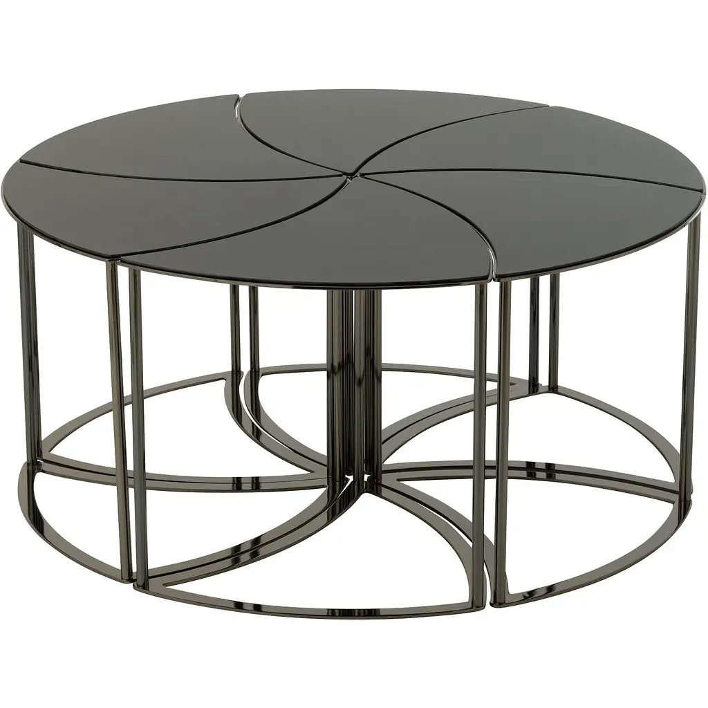 Кофейный столик J-line торнадо черный (35928) - фото 3