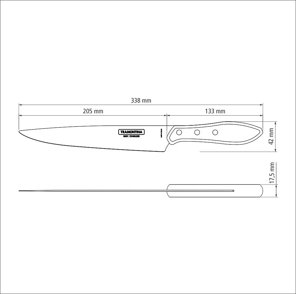 Нож для мяса Tramontina Barbecue Polywood 203 мм (6629979) - фото 3