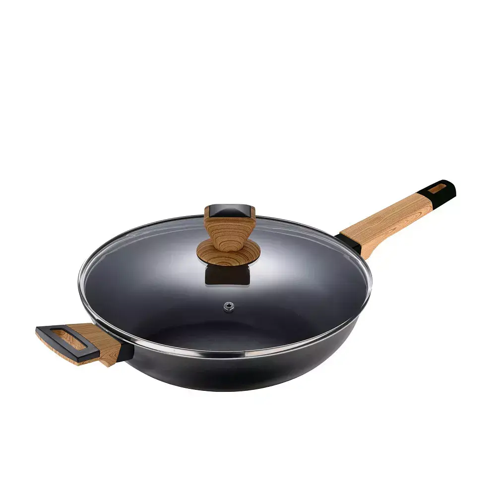 Сотейник з кришкою Bergner Earth black 28 см (BG-34628-BK) - фото 2