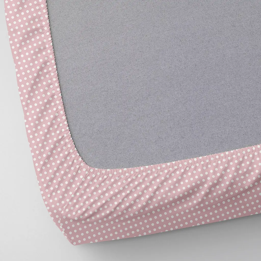 Простирадло на резинці для коляски та люльки Cosas Rose Dots 40х80х5 см (DropRose_FittedStroller_40х80) - фото 5