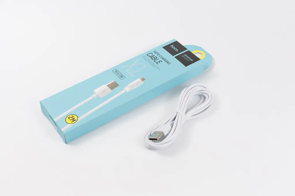 Кабель MicroUSB Hoco длина 2 м 6957531068891 белый - фото 3