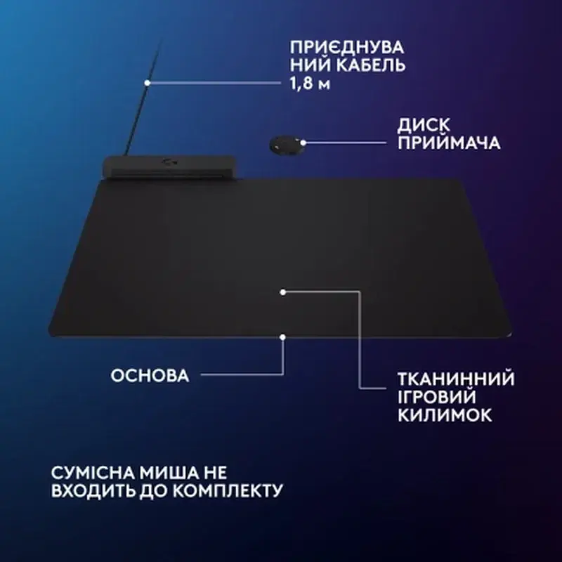 Килимок для мишки Logitech G PowerPlay 2 Charging System Mouse Pad (947-000003) - фото 6