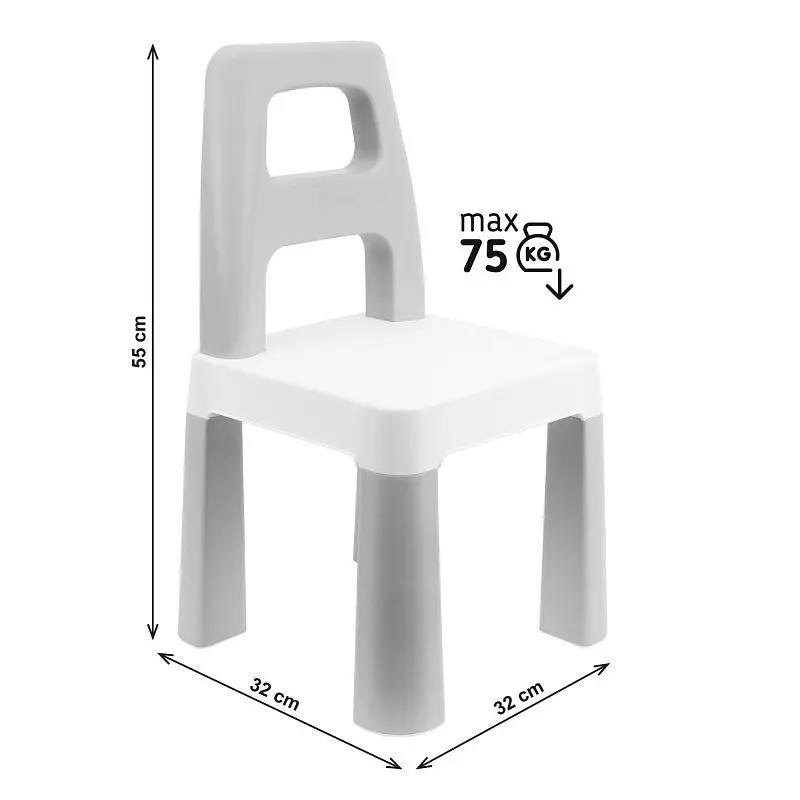 Дитячий стілець "Kids Chair" 0198TXK сірий, до 75 кг - фото 4