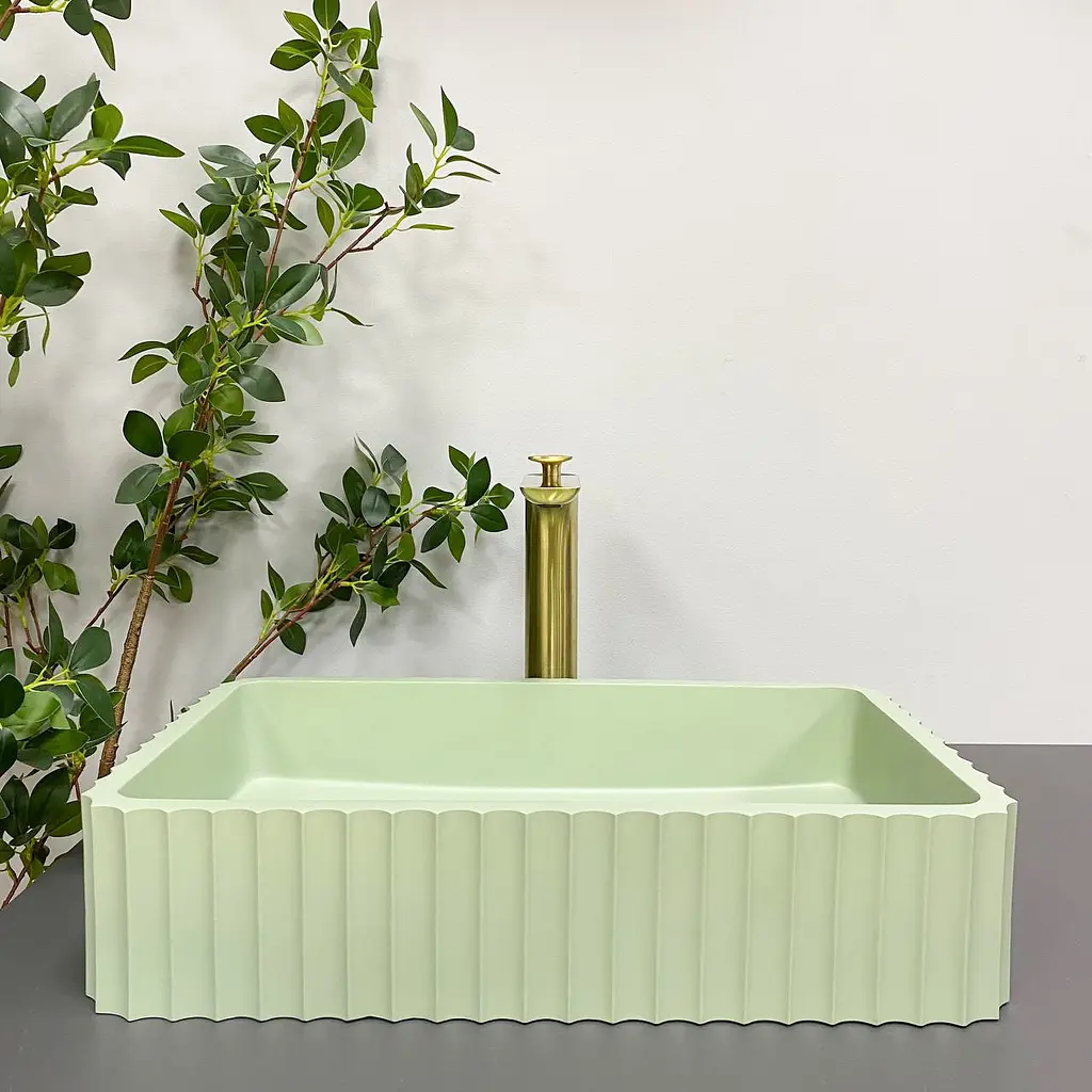 Умивальник VBI Florentia light green matt накладний VBI-015004, Цветной - фото 3