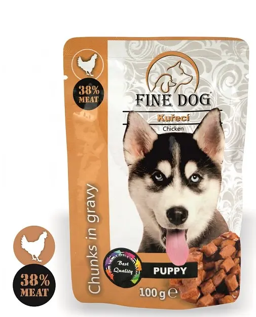 Вологий корм для цуценят Fine Dog Puppy Chicken In Gravy курка в соусі 8032