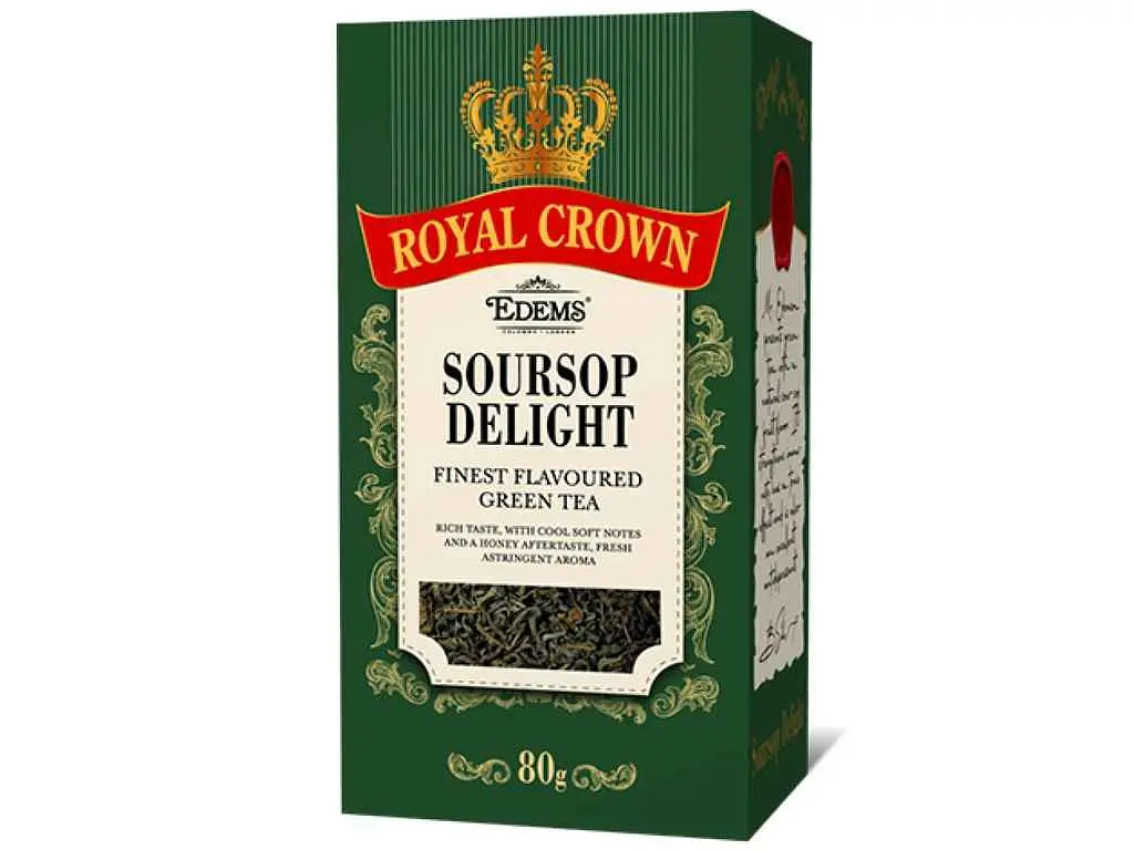 Чай фасований зелений Royal Crown 80 г лист. "SOURSOP DELIGHT"