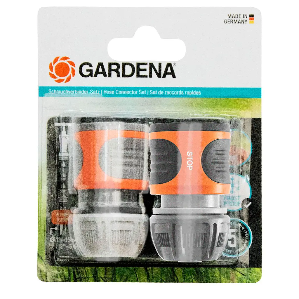 Набір з'єднувачів для шлангів Gardena 13 мм (1/2") та 15 мм (5/8") (18279-20.000.00) - фото 8