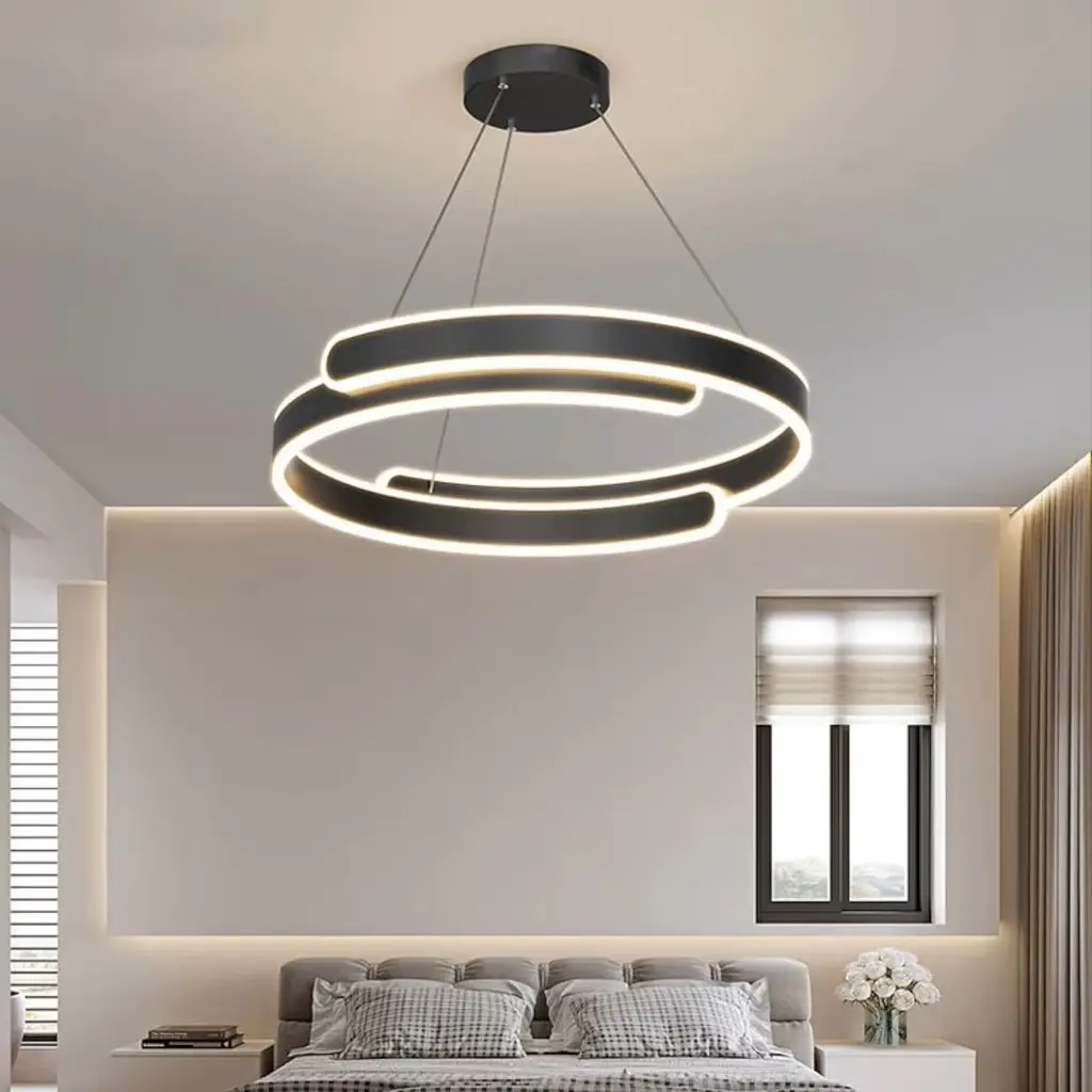 Стильна підвісна LED-люстра Art 2461/500+500BK - фото 2