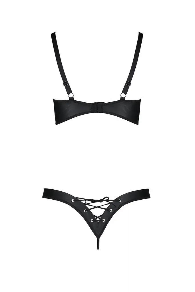 Комплект из экокожи Passion Celine Bikini black 4XL/5XL - фото 4