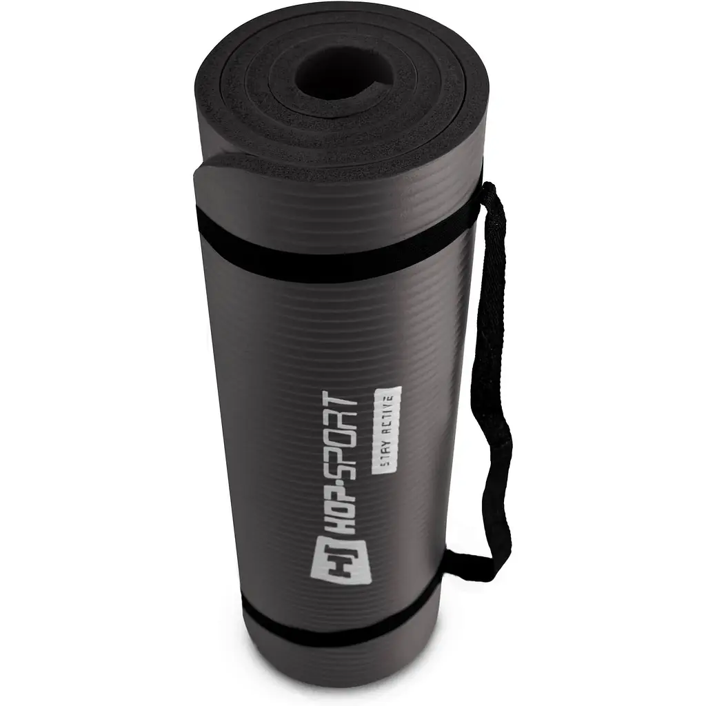 Мат для фітнесу та йоги Hop-Sport HS-N015GM 1,5см чорний - фото 6