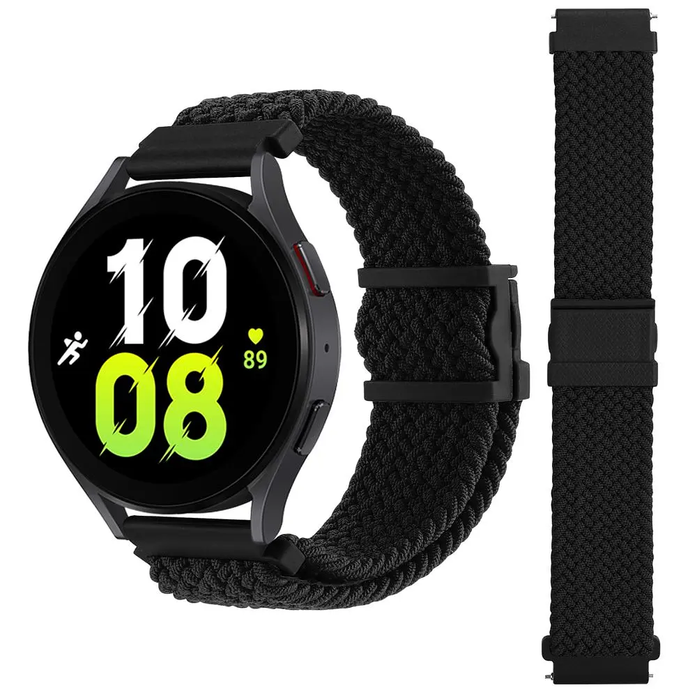 Нейлоновий ремінець Universal 20 mm Elastic Adjustment Samsung/Amazfit/Huawei Black - фото 3
