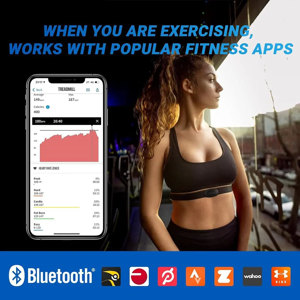 Нагрудный ремешок для монитора сердечного ритма moofit HR8 в режиме реального времени - фото 4