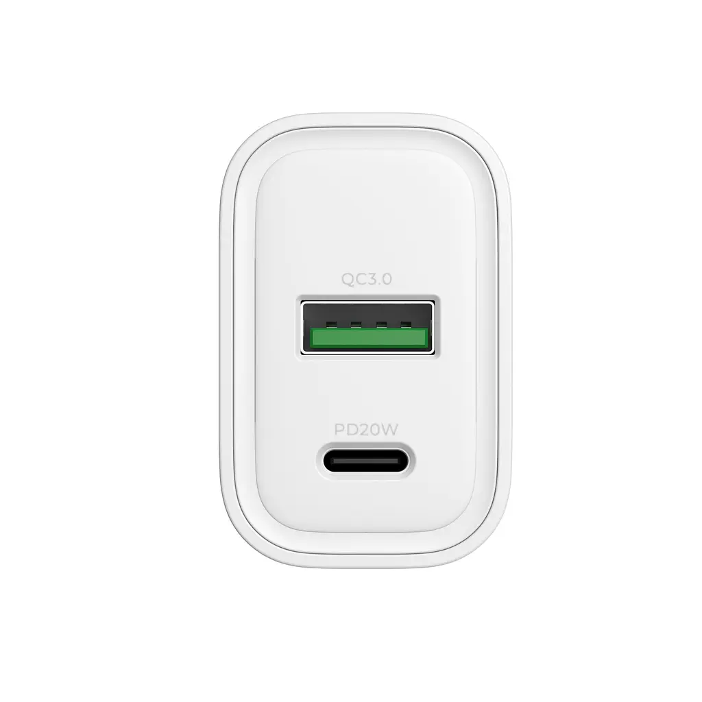 Зарядний пристрій Havit UC111 PRO 20W USB-Aта USB-C білий (HV-UC111-PRO-WH) - фото 2