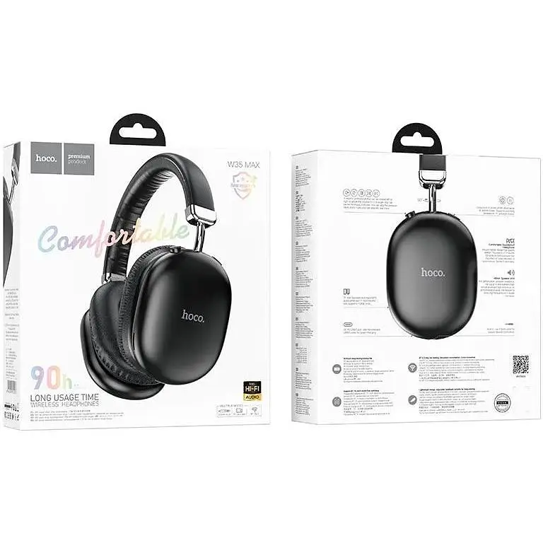 Наушники Hoco W35 Max Joy беспроводные полноразмерные черные - фото 4