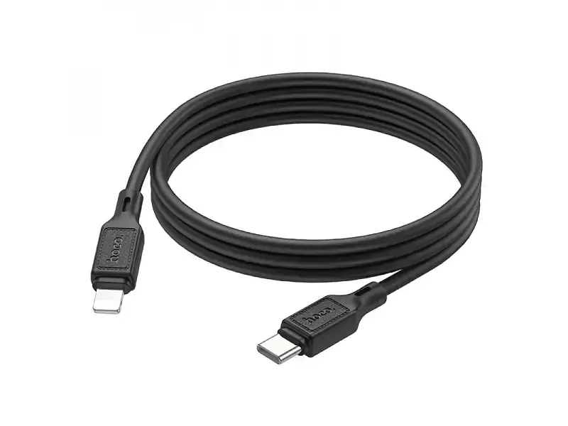 Кабель Hoco X90 Cool silicone USB Type-C to Lightning 1m Black (6931474788382) - фото 2