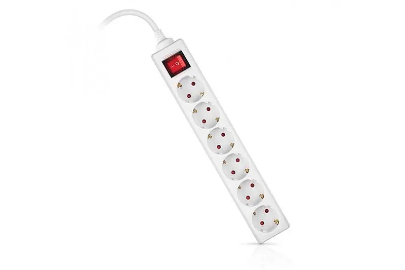 Фільтр живлення REAL-EL RS-6 Protect M 3м Білий (EL122300033) - фото 2