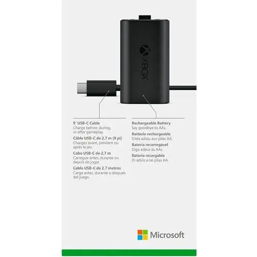 Акумулятор Xbox Rechargeable Battery + Кабель USB Type-C Cable for Xbox Series X and Xbox Series S (Play & Charge Kit) - фото 5