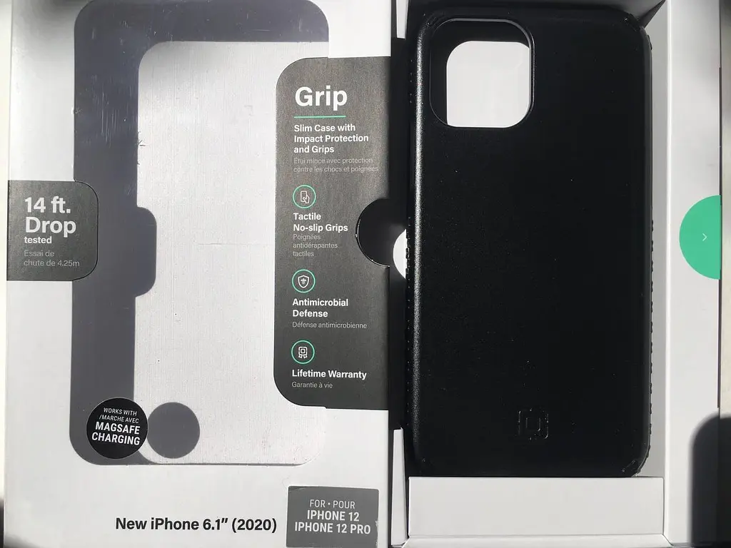 Оригінальний протиударний чохол Incipio Grip для iPhone 12 Pro Black (IPH-1945-DNM) - фото 5