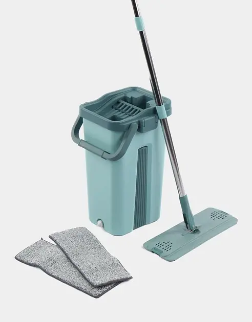 Комплект для прибирання швабра ледар з великим відром 10л з віджимом Scratch Cleaning Mop - фото 7