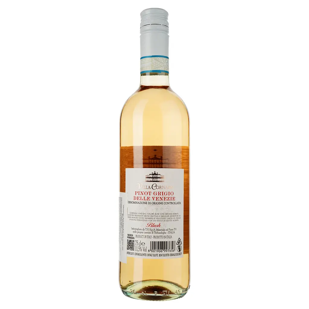 Вино Villa Cornaro Pinot Grigio Blush Delle Venezie, рожеве, сухе, 0,75 л - фото 2