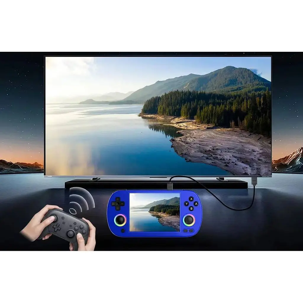 Ретро игровая приставка Anbernic RG40XX H 64GB Blue [115724] - фото 6