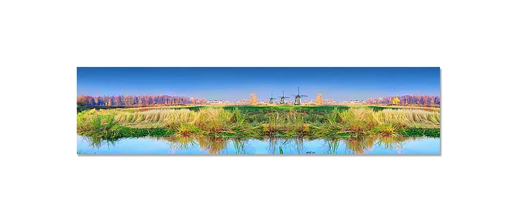 Вініловий кухонний фартух Вид на ліс наклейка для кухні ПВХ трава вода Природа Зелений Happy Pocket Z181757 - фото 7