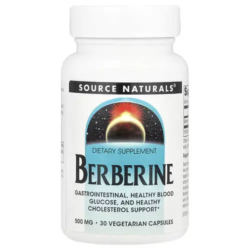 Берберин Berberine 500 mg 30 растительных капсул Source Naturals vit0006519