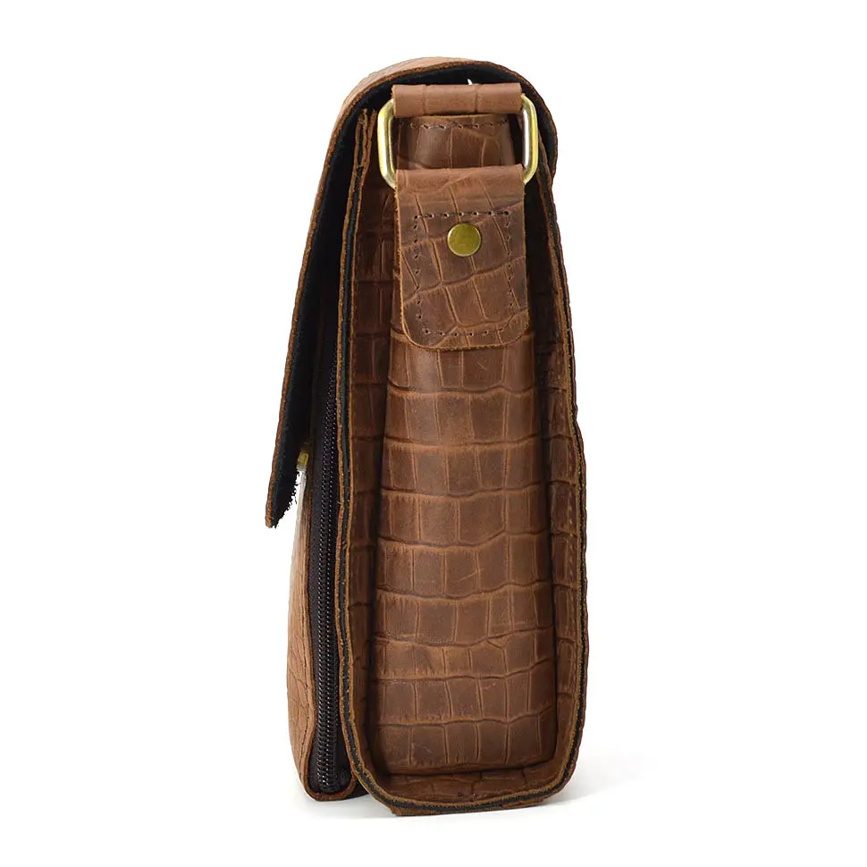 Чоловіча шкіряна сумка через плече TARWA 26×22×6 см sum0025911 - фото 5
