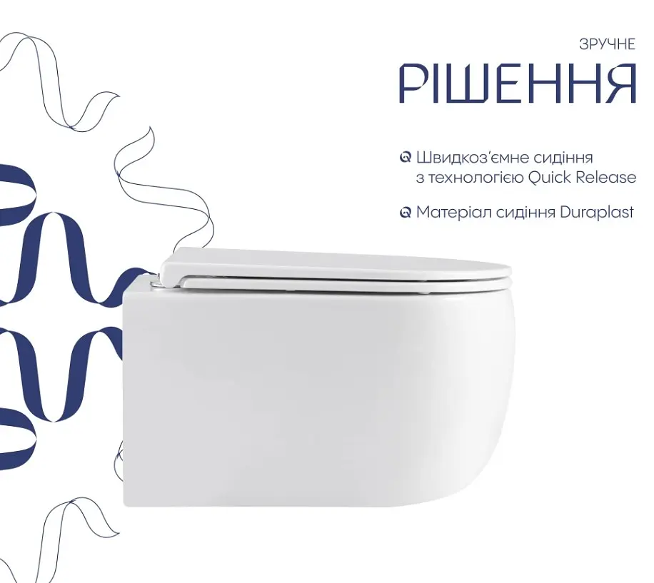 Унітаз підвісний Qtap Taurus Ultra Quiet, з сидінням Slim Duroplast / Soft-close / Quick Release QTTAU26W49116 - фото 3