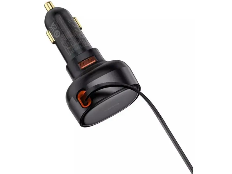 Автомобільний зарядний пристрій BASEUS Enjoyment Pro U Black (C00057800111-00) - фото 3