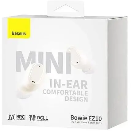 Наушники беспроводные TWS Baseus Bowie EZ10 белые (A00054300226-Z1) - фото 9