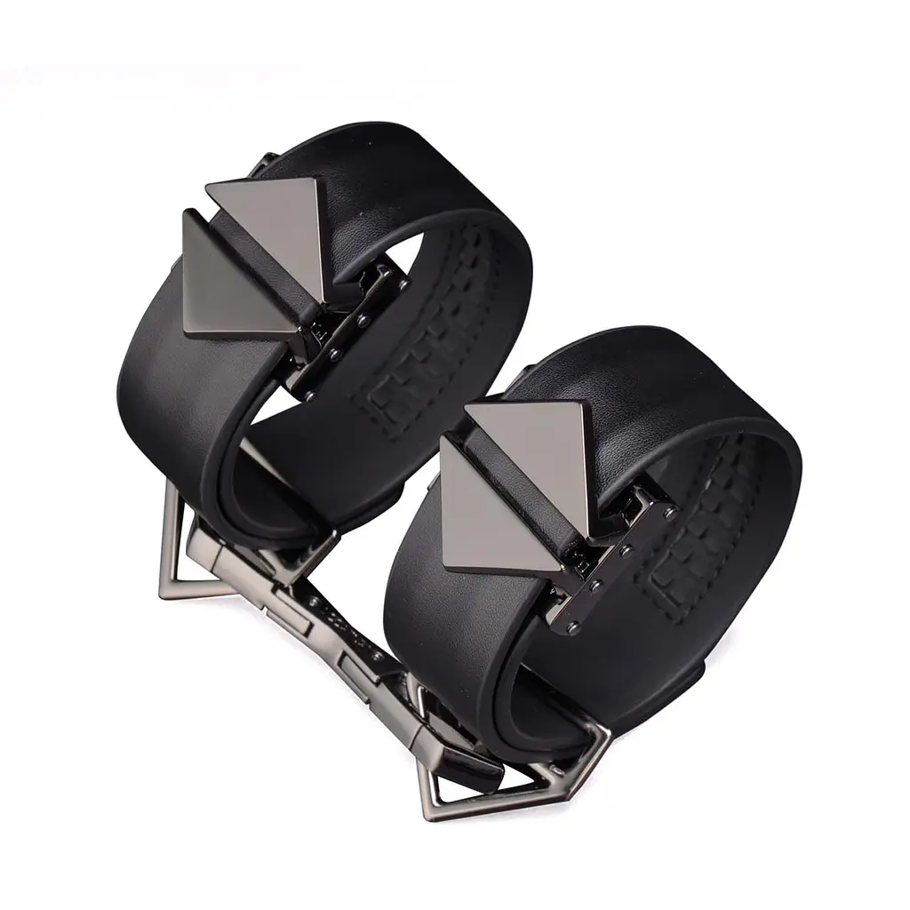 Набір фіксаторів для рук та ніг LOCKINK Hogtie Set, чорний, ремені з натуральної шкіри - фото 3