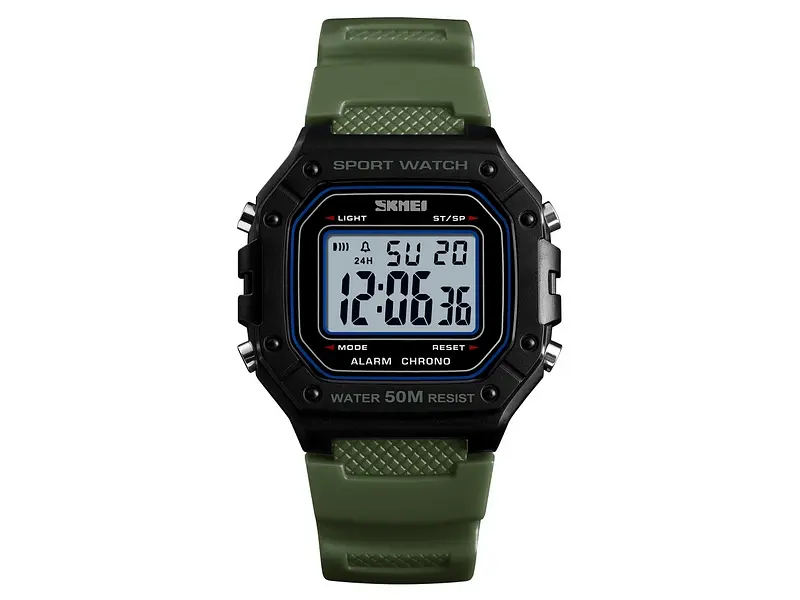 Чоловічий наручний годинник 1496AG Army Green Skmei acs0030718 - фото 2