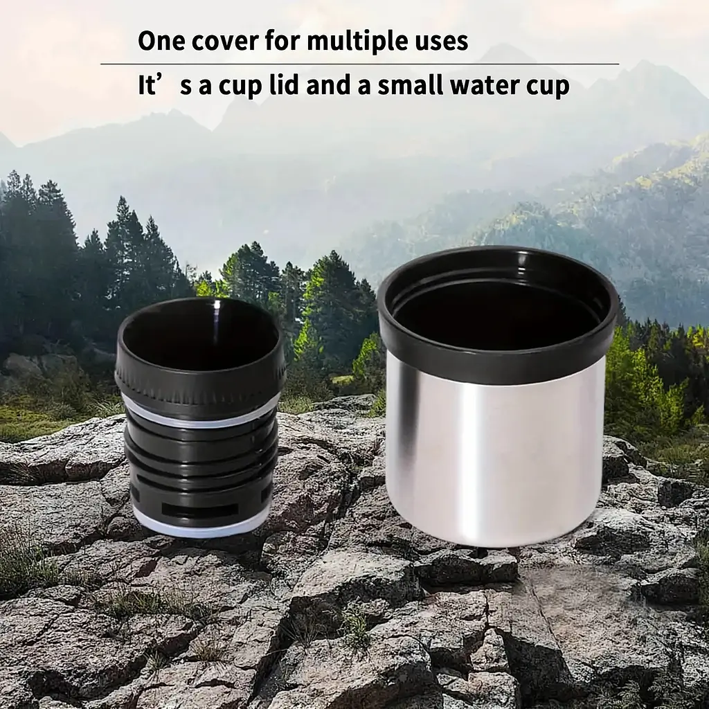 Кружка-термос Vacuum flask 970, 1400 мл · Термос туристичний з чашкою з нержавіючої сталі - фото 3