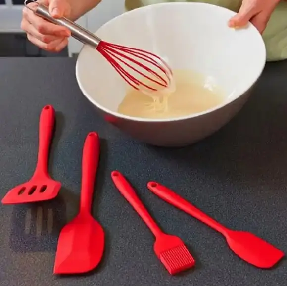 Набор кухонных принадлежностей kitchenWare 5 предметов, red - фото 4