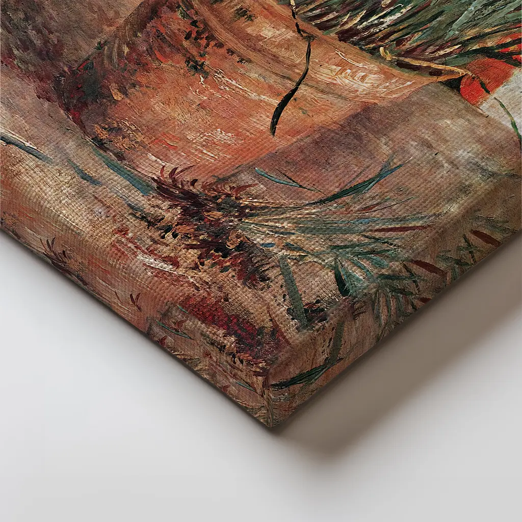 Інтер'єрна картина Горщик з цибулею, Вінсент ван Гог, Vincent van Gogh, Flowerpot with Chives, інтер'єрний декор, 60×45 см (id6819) - фото 4
