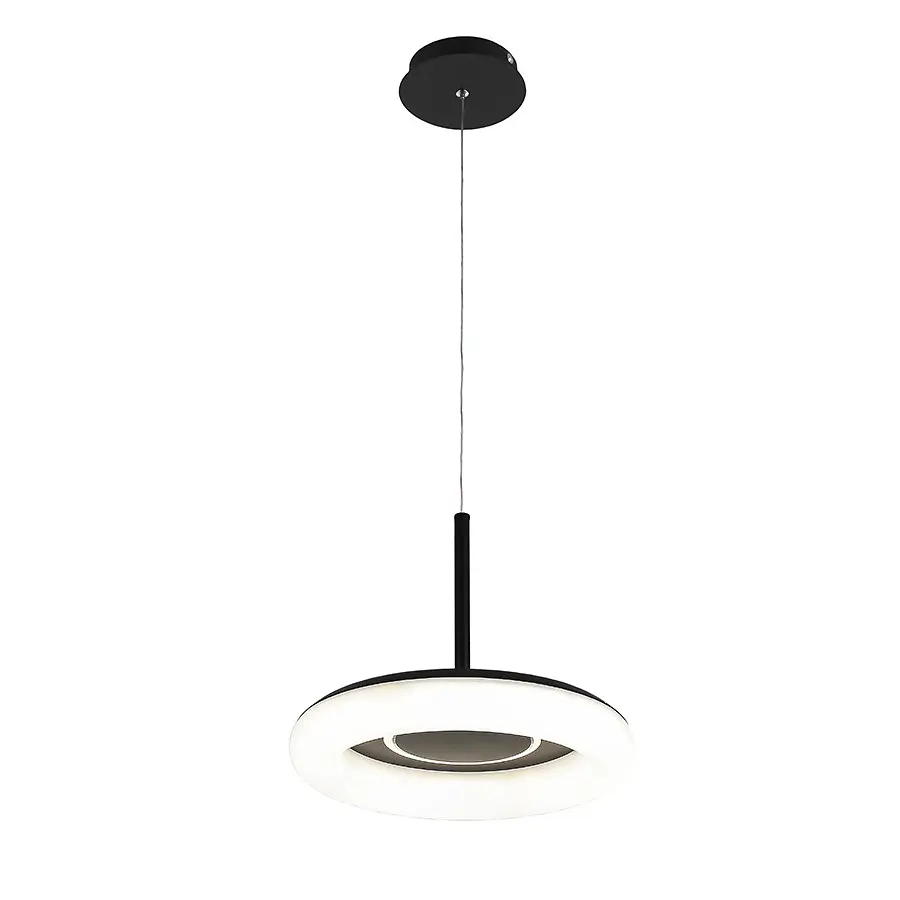 Люстра потолочная LED Levistella 797MD6006 (330) BK, 44W, 3000K, черный металл, современный стиль, диаметр 330 мм, три режима света - фото 2