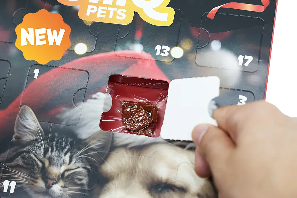 Адвент-календар для собак і котів UNIQ PETS MIX SNACK BOX TREATMAS TIME 100 г - фото 3