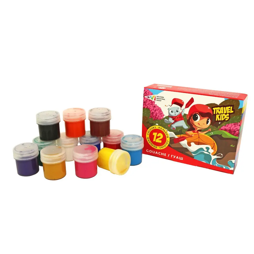Дитячі гуашеві фарби Gamma 321037/TK 12 кольорів по 20 мл - фото 2